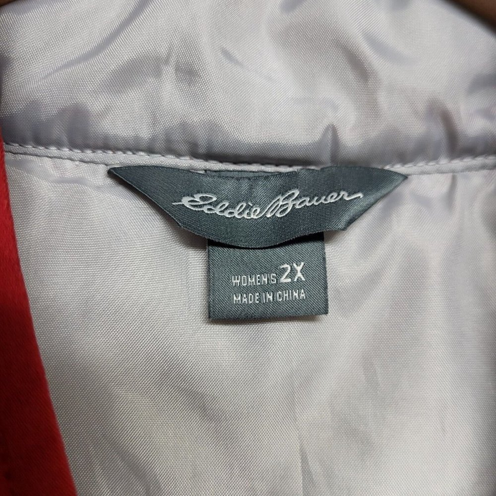 Eddie Bauer Vest Womens 2X Red Quilted Lightweight Packable Casual Outdoors - Picture 8 of 12
